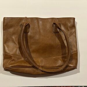 Chic Brown Leather Tote Bag